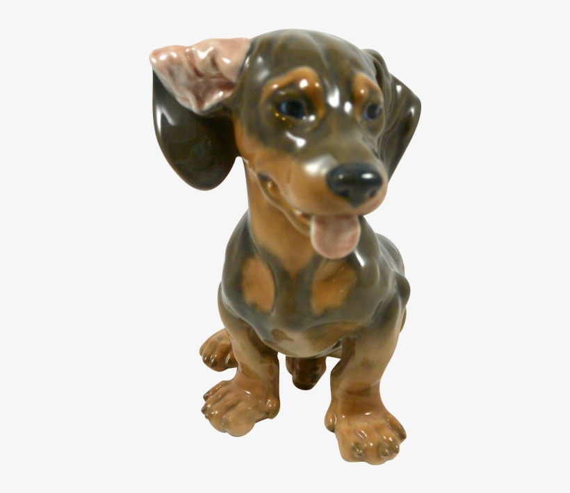 Vintage Royal Copenhagen Large Dachshund Signed Lauritz - Dachshund, transparent png download