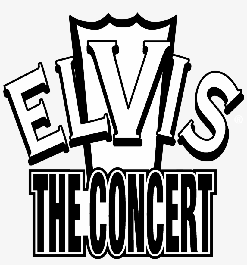 Elvis The Concert Logo Black And White - Elvis, transparent png download