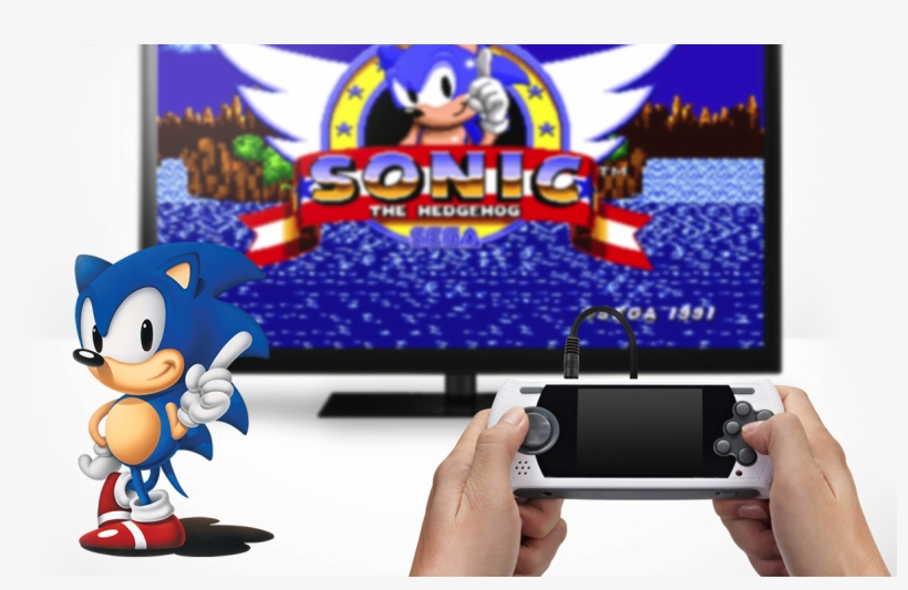 Sega Megadrive Wireless Console - Sonic The Hedgehog Facebook Covers, transparent png download