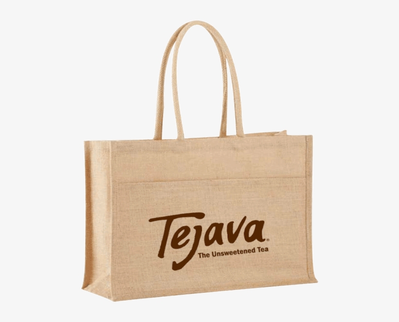 Tejava Burlap Shopping Tote - Tote Bag, transparent png download