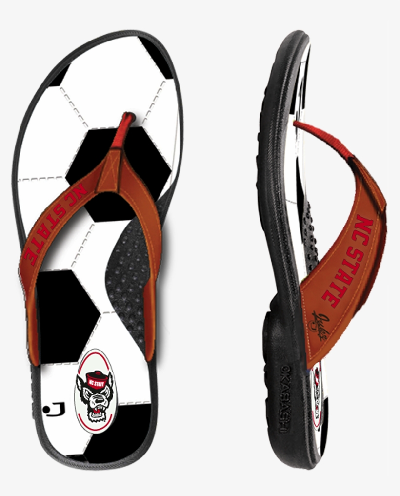 Nc State Wolfpack Soccer Flip Flops - Nc State Wolfpack, transparent png download