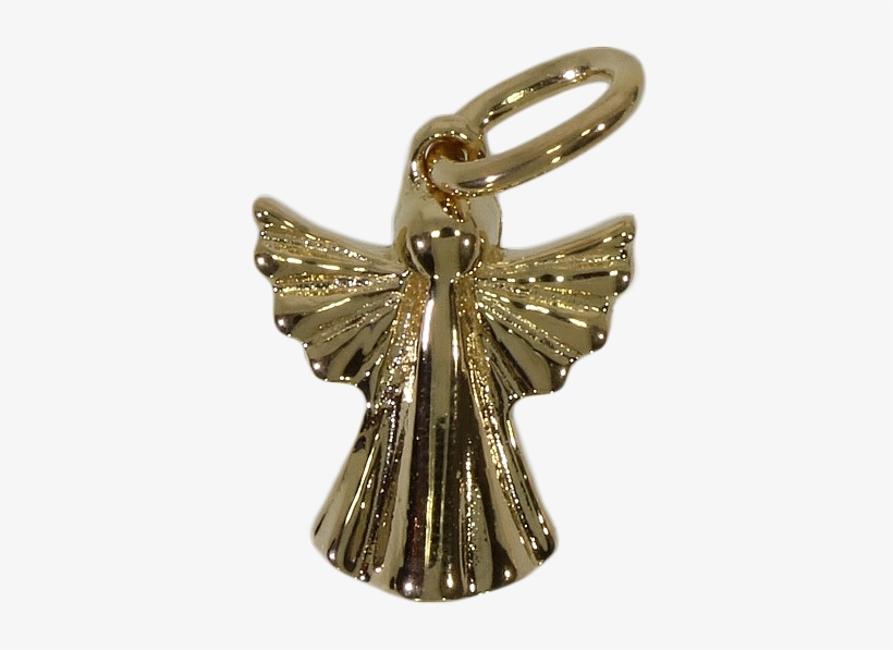 Guardian Angel 925 Silver Gold Plated - Cross, transparent png download