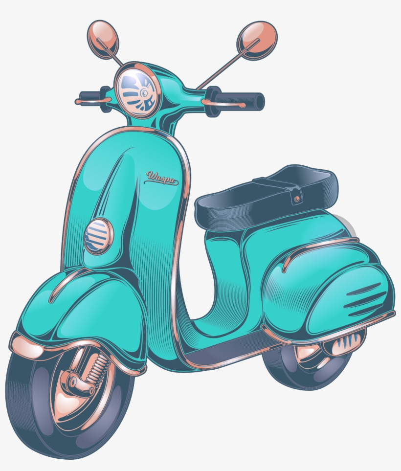 Download - Moped Drawing, transparent png download