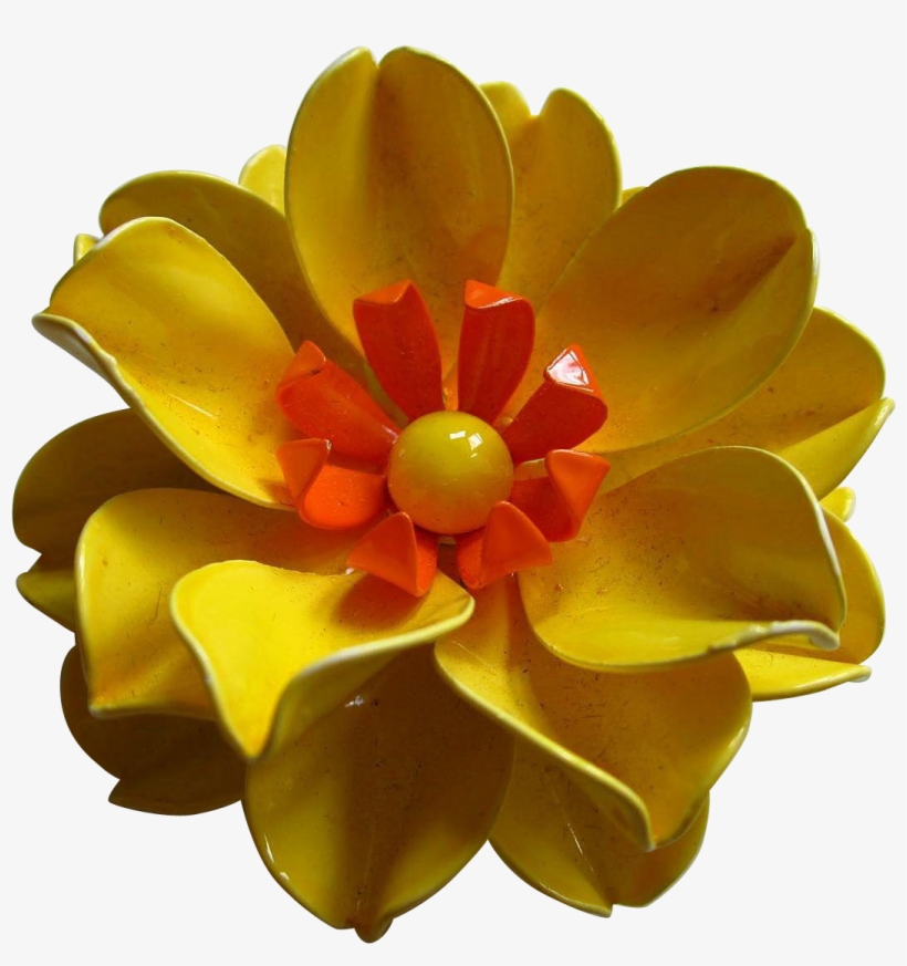 Gorgeous Bright Flower Power S Enamel Vintage - Artificial Flower, transparent png download