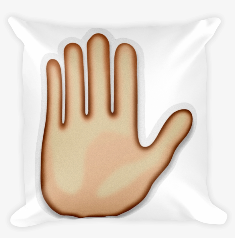 Emoji Pillow - Raised Hand - Throw Pillow, transparent png download