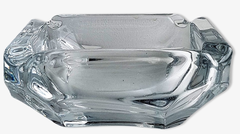 Square-shaped Glass Ashtray - Crystal, transparent png download