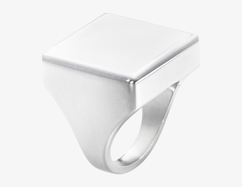 Georg Jensen Aria Square Top Silver Ring - Titanium Ring, transparent png download