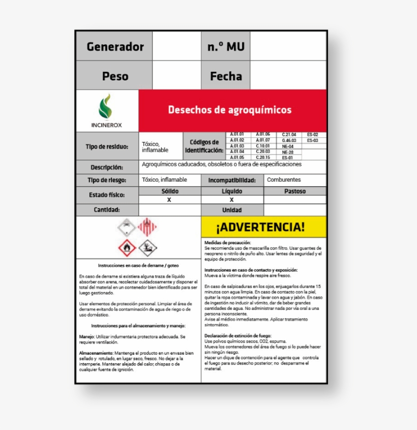 Etiquetas Para Residuos Peligrosos - Etiquetas De Desechos Peligrosos Ecuador, transparent png download