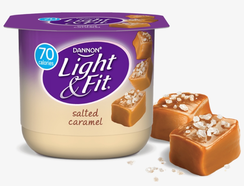 Salted Caramel Nonfat Yogurt - Strawberry Banana Light And Fit Yogurt, transparent png download