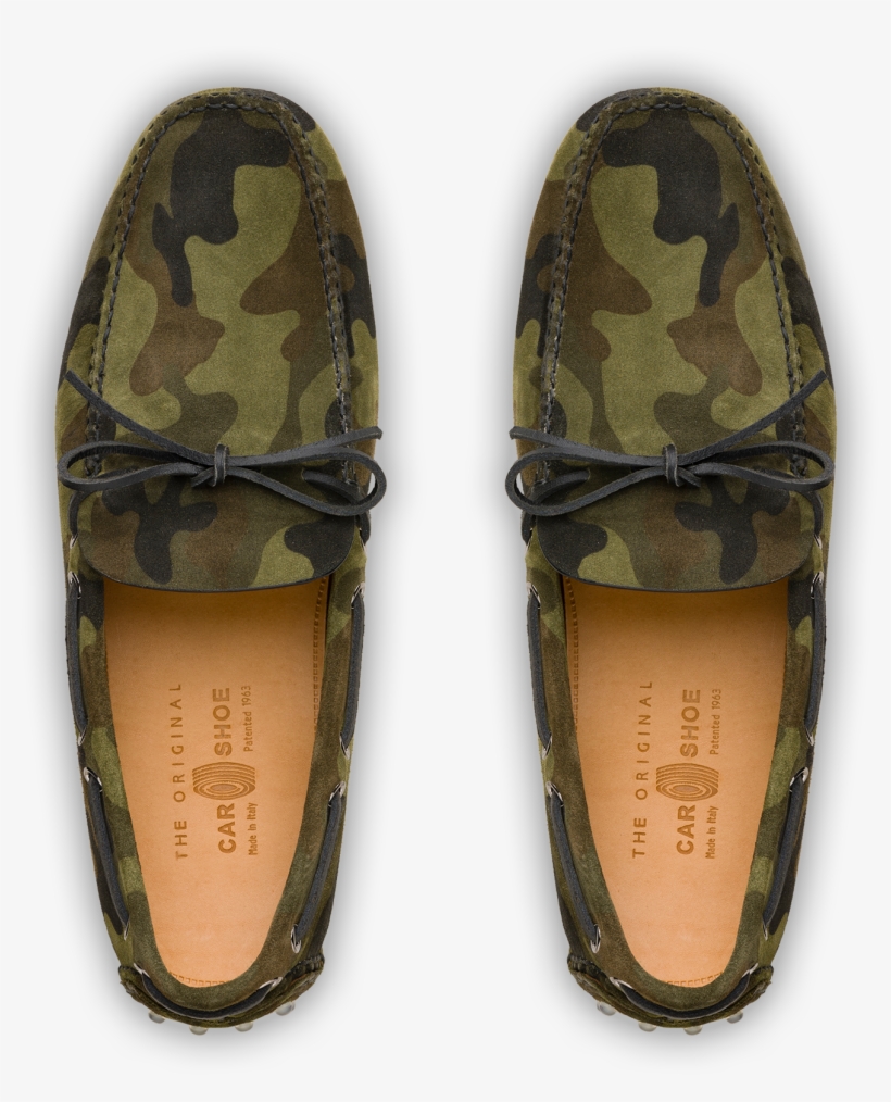 Driving Shoes Camouflage Printed Suede - Leather, transparent png download