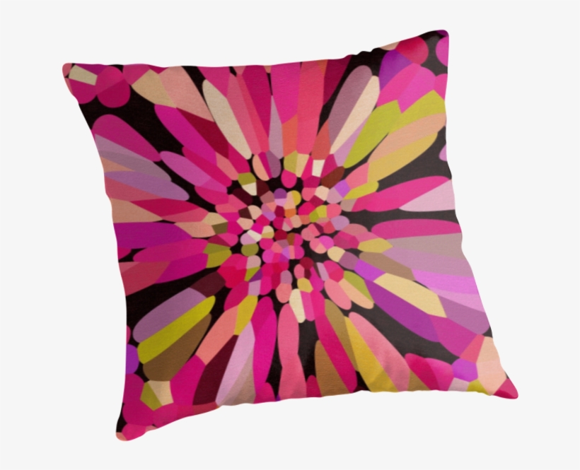 Pink Confetti Flower - Throw Pillow, transparent png download