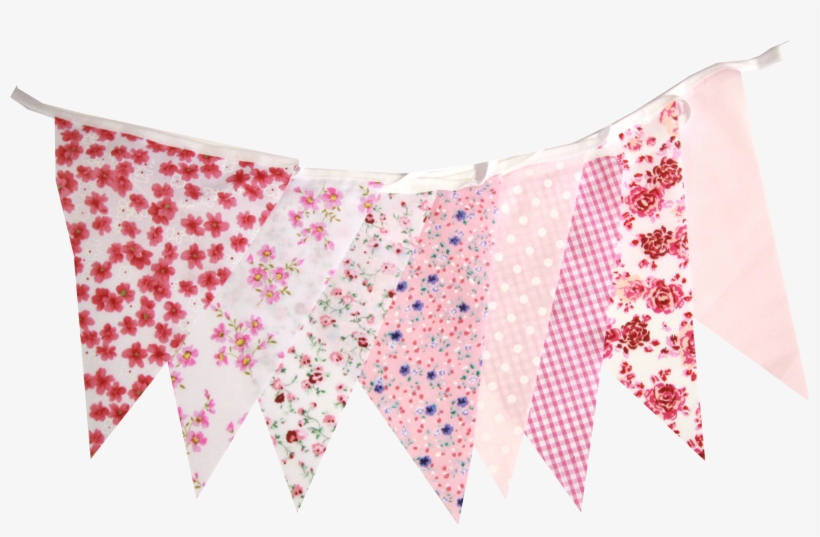 Vintage Style Floral Bunting Pink - Polka Dot, transparent png download