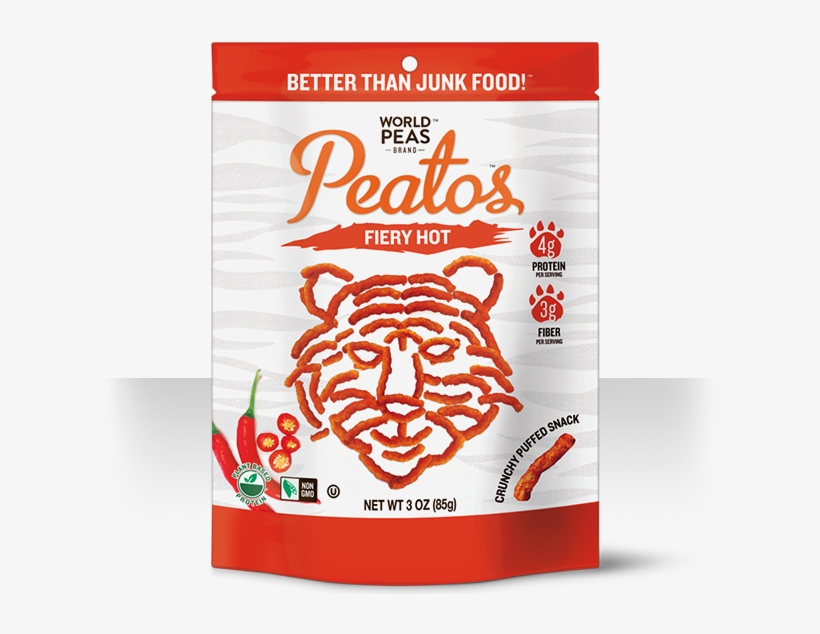 Best Flavor Fiery Hot Peatos Healthy Snack Bag - Peatos Fiery Hot, transparent png download