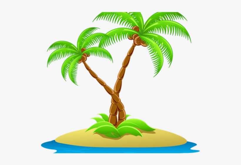 Tropics Clipart Palm Frond - Island Clip Art, transparent png download