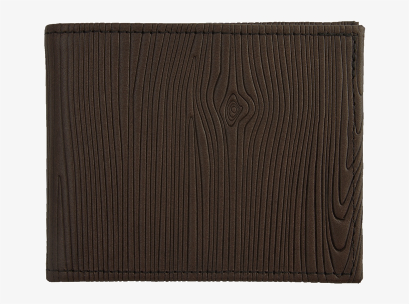 Leather Men's Wallet - Wood, transparent png download