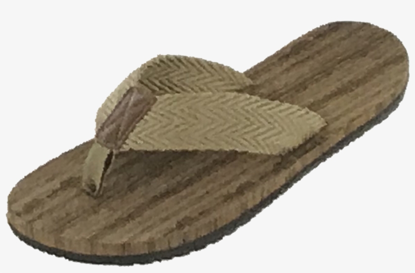 Sandals Mens Woven Wood Grain Flip Flop - Slipper, transparent png download