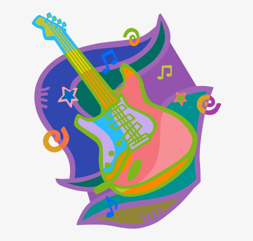 Vector Illustration Of Electric Guitar Stringed Musical, transparent png download