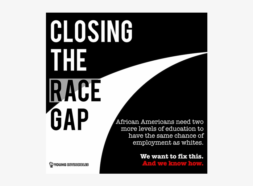 Closing The Race Gap - Poster, transparent png download