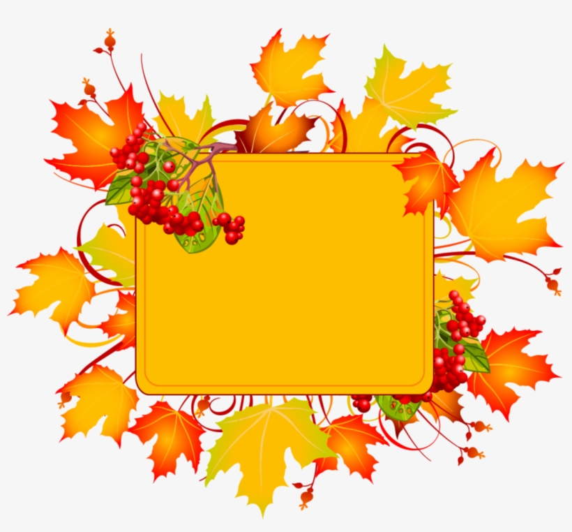 Ftestickers Autumn Fallleaves Background Template - Month Of November Clipart, transparent png download