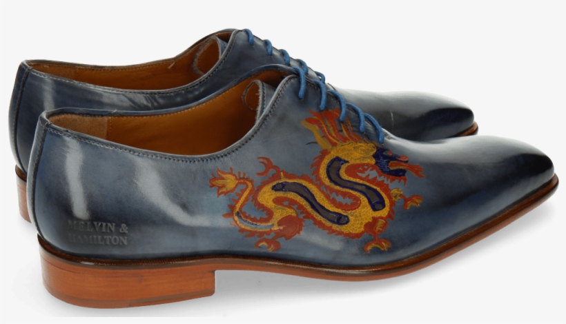 Oxford Shoes Clark 6 Moroccan Blue Dragon - Leather, transparent png download