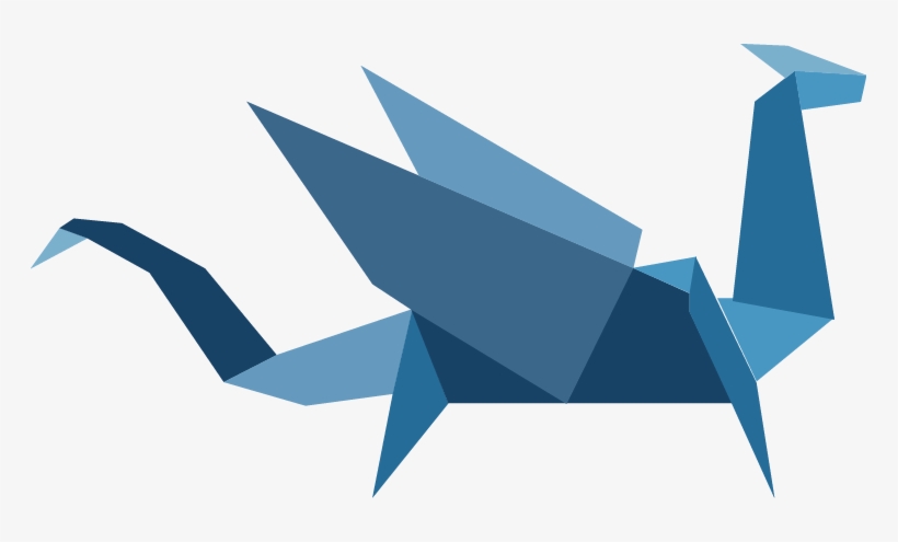 Sailing Blue Dragon - Origami, transparent png download
