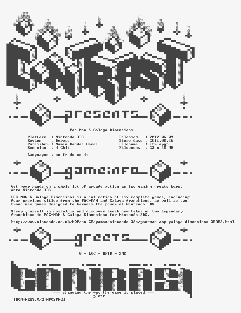 Galaga - Dimensions - Eur - 3ds-contrast - - Poster, transparent png download