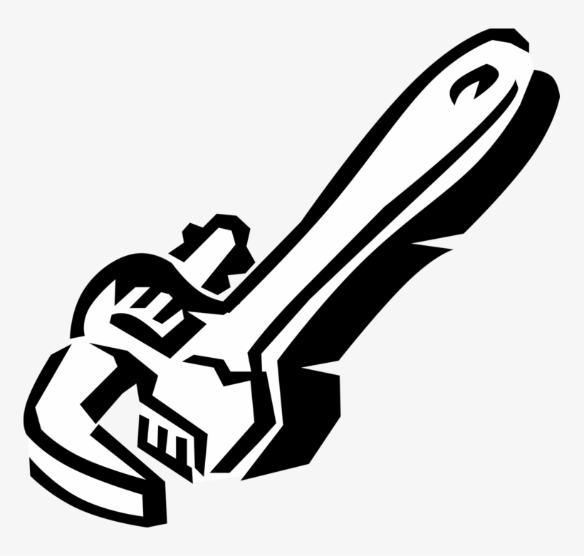 Vector Illustration Of Pipe Wrench Or Stillson Wrench - Illustration, transparent png download
