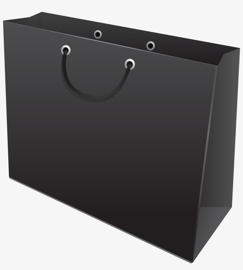 Black Gift Bag Png Clip Art, transparent png download
