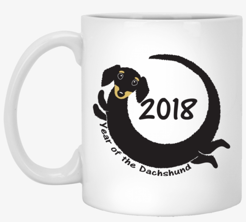 2018 Year Of The Dachshund Black And Tan Long Hair - Vector Graphics, transparent png download