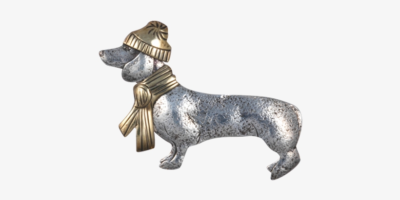 Dachshund W/ Winter Hat Pin, transparent png download