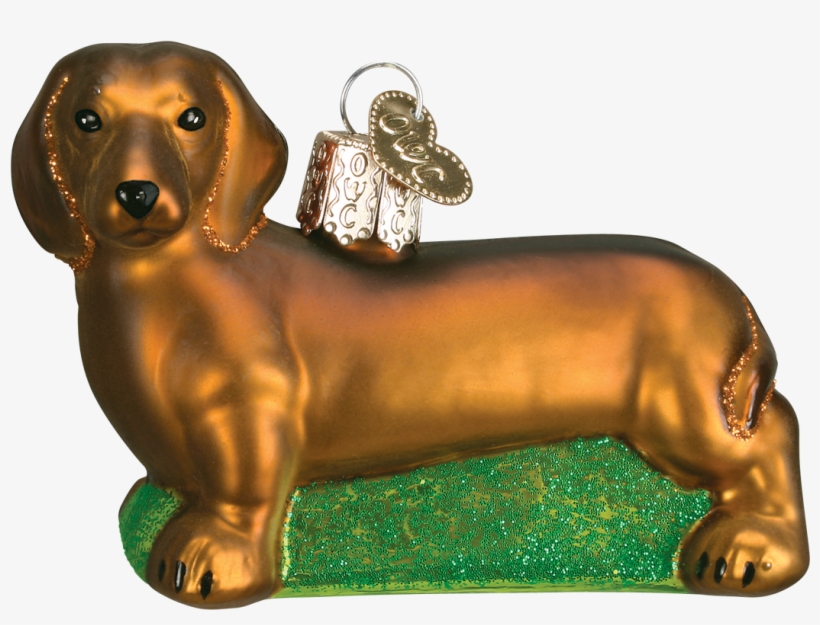 Old World Christmas Dachshund Glass Blown Ornament, transparent png download