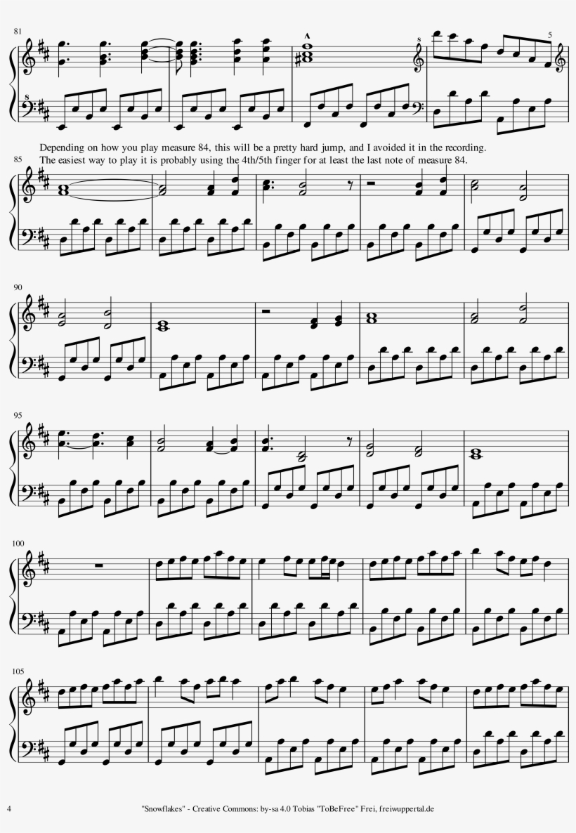 Snowflakes Tobefree 4 - Rodgers And Hammerstein Selected Favourites - Score, transparent png download