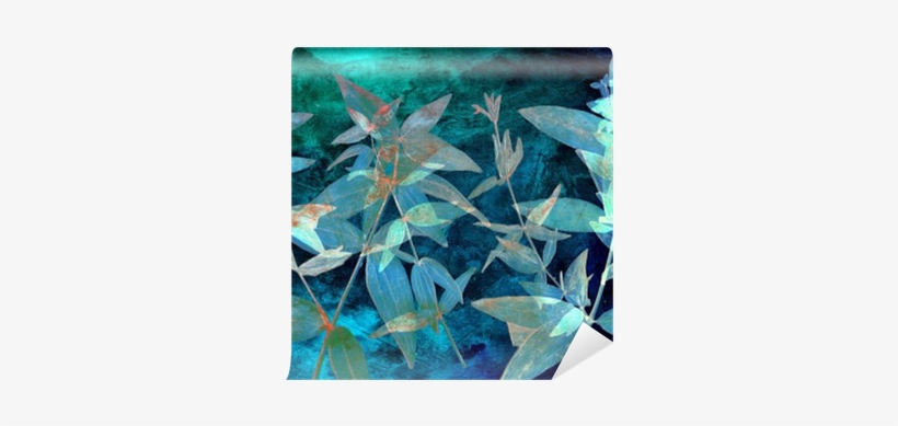 Abstract Watercolor Background And Branch Plant - Branch Plant, Canvas Gallery Wrap, transparent png download