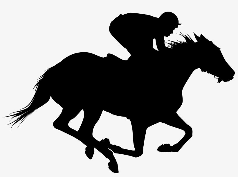 Clip Transparent Library Horse Silhouette Big Image - Race Horse Silhouette Clip Art, transparent png download