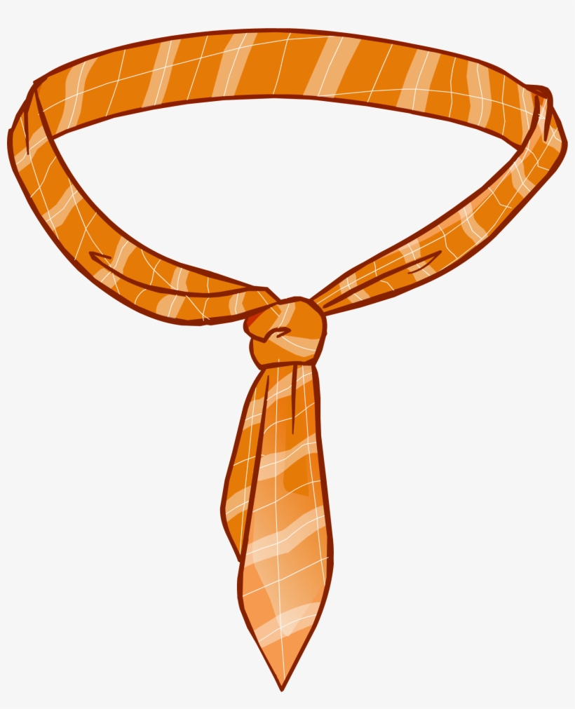 Orange Tie Icon - Tie Club Penguin, transparent png download