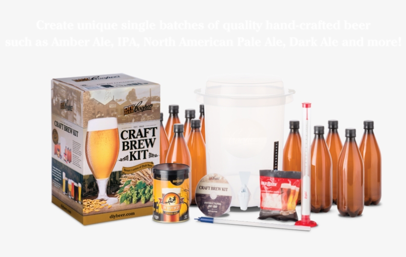 Coopers Diy Home Brewing Craft Beer Kit, 2-gallon, transparent png download