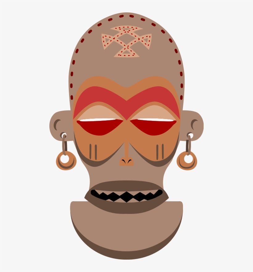 All Photo Png Clipart - African Mask Vector Png, transparent png download