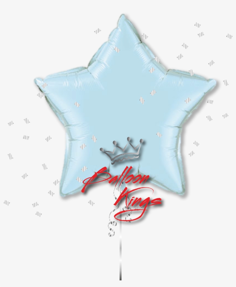 Large Pearl Light Blue Star - Light Blue Star Foil Balloon, transparent png download
