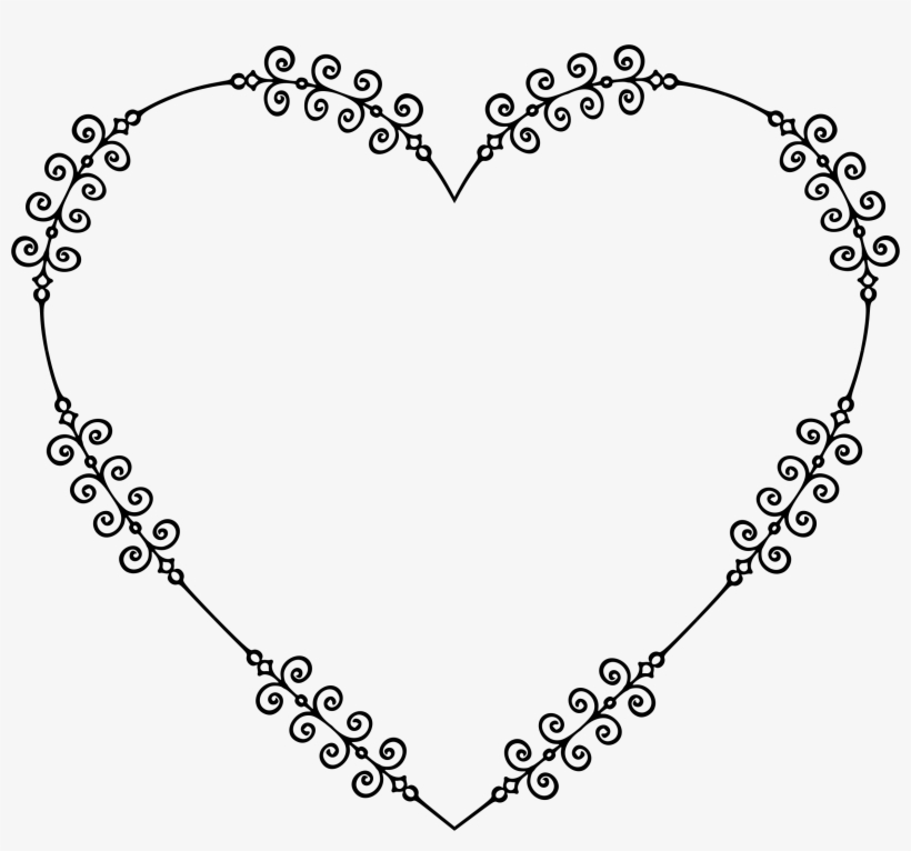 This Free Icons Png Design Of Flourish Heart Frame, transparent png download
