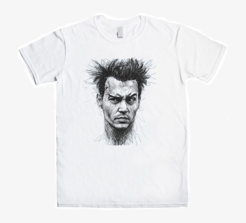 Johnny Depp Sketch T-shirt - Vince Low Johnny Depp, transparent png download