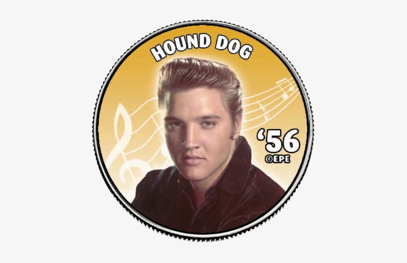 Elvis Presley B W Portrait Jfk Kennedy Half Dollar, transparent png download