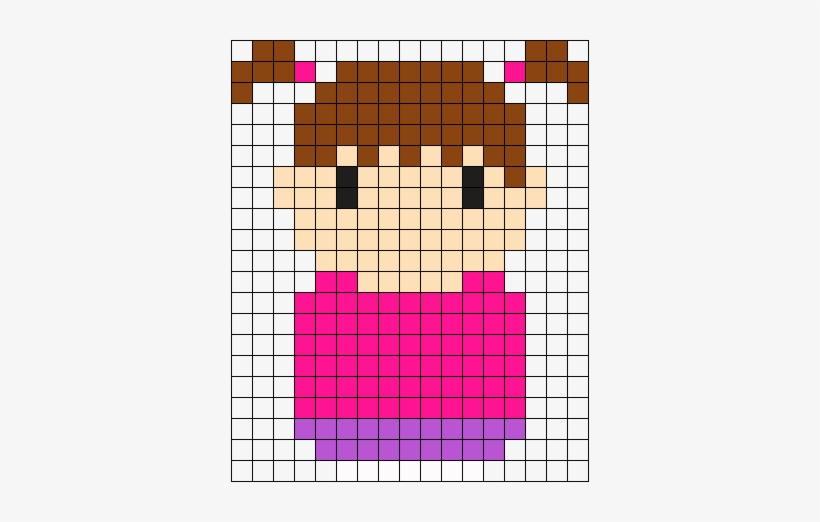 Boo Monsters Inc Perler Bead Pattern / Bead Sprite - Hama Beads Monster Inc, transparent png download