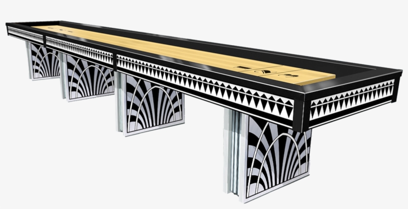 Olhausen Art Deco Shuffleboard Table Stock - Art Deco Pool Table, transparent png download