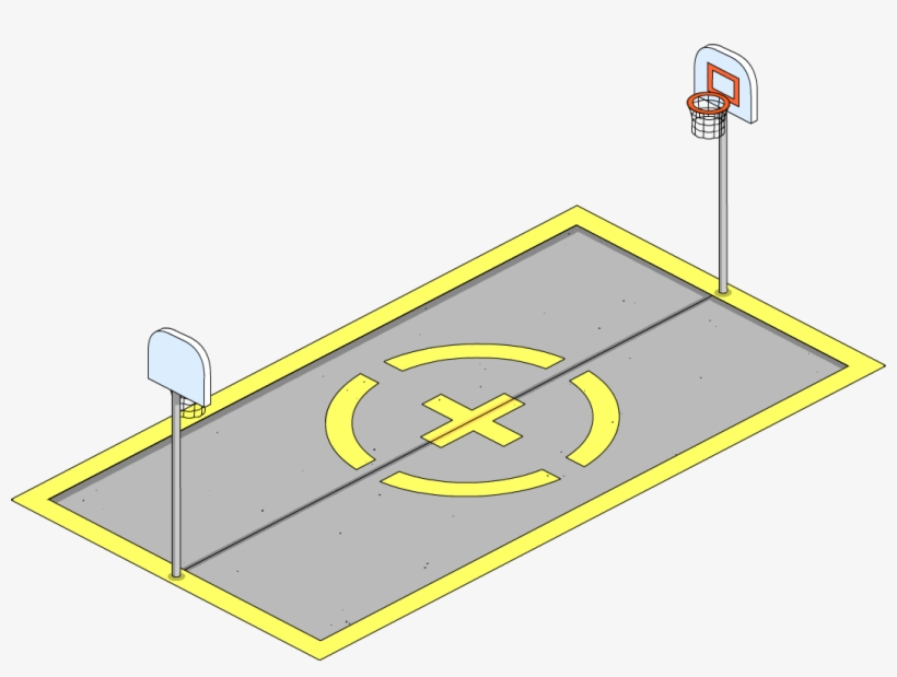 Basketball Court Original Menu - Simpsons Basketball Court, transparent png download
