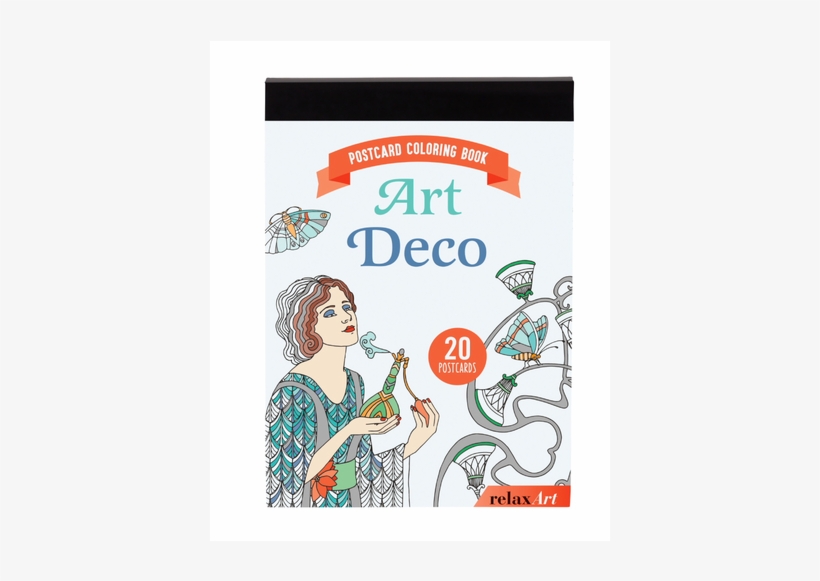 Postcard Coloring Book, Art Deco - Illustration, transparent png download