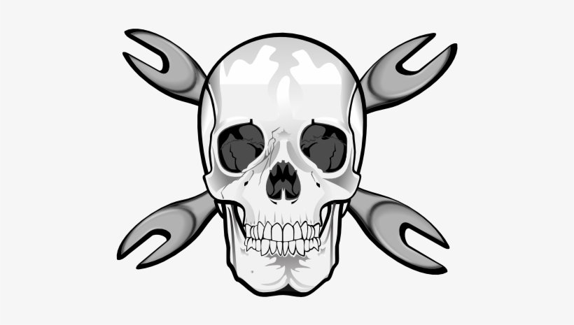 Cross Clip Art At Clker Com Vector - Skull And Wrenches Png, transparent png download