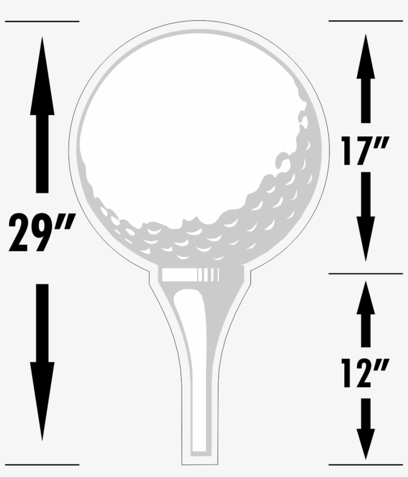 Golf Ball Sponsor Tee Large Yard Sign W/tee Starting - Circle, transparent png download