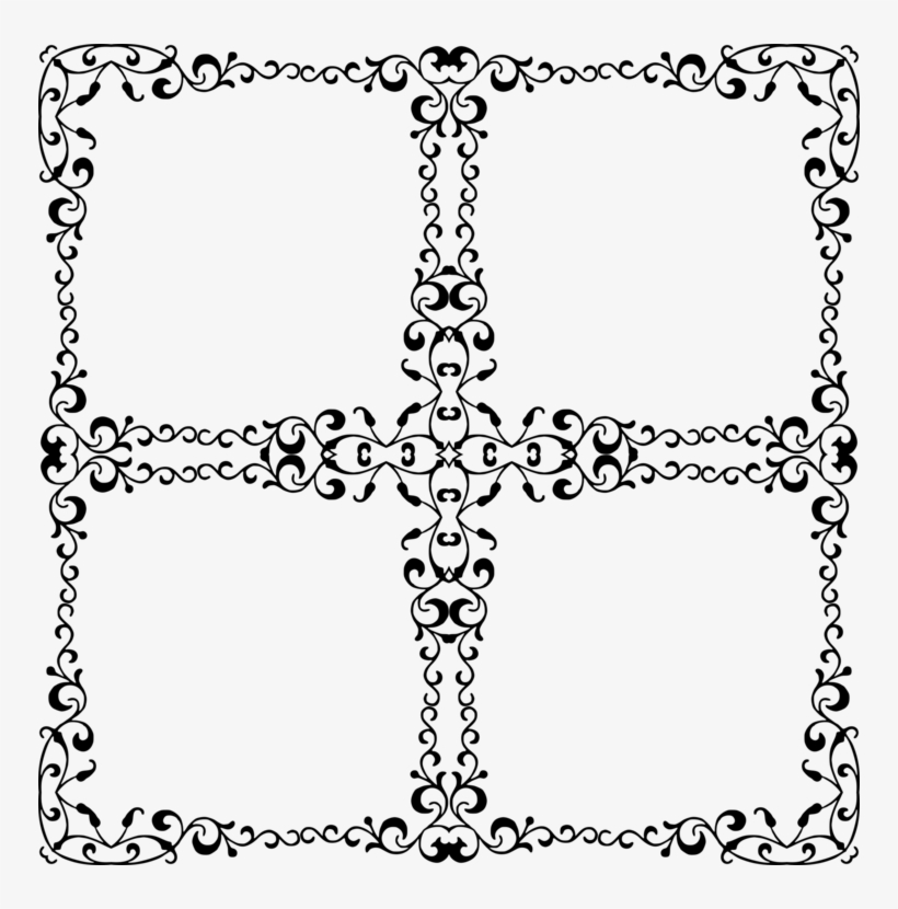 Line Art Point Animal Black M - Frame And Border Elegant, transparent png download