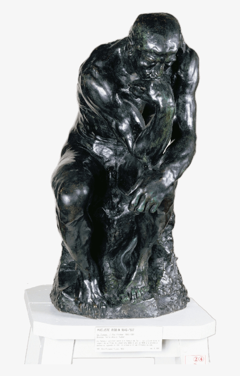 The Thinker - 1880 - Bronze - 71 - 9 X 45 - 1 X 56 - Bronze Sculpture, transparent png download