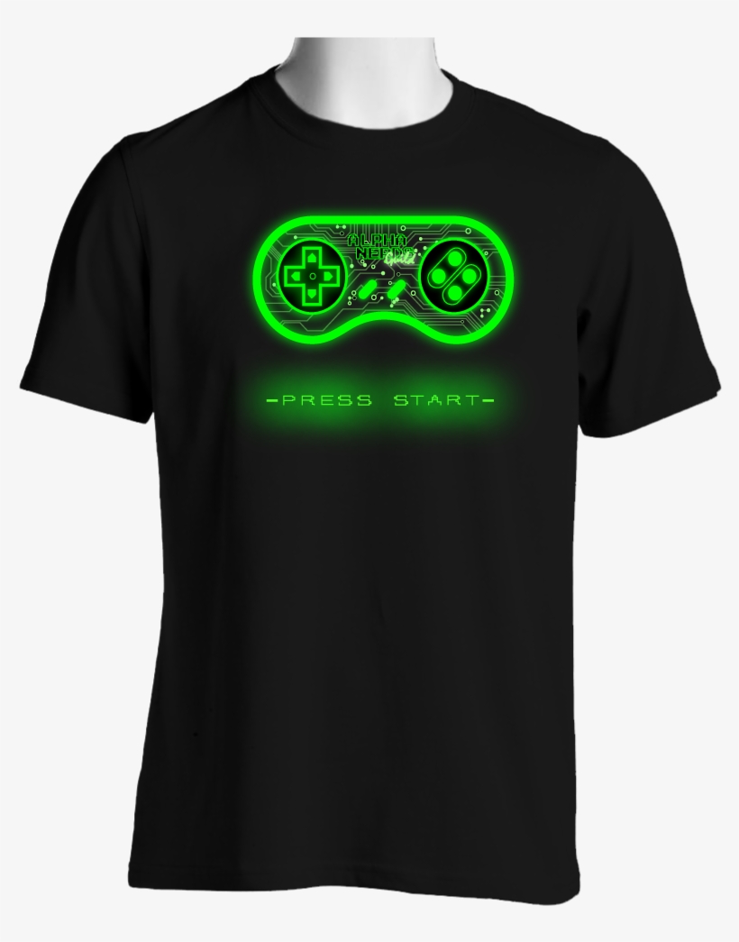 Press Start Alphanerdsguild - T-shirt, transparent png download